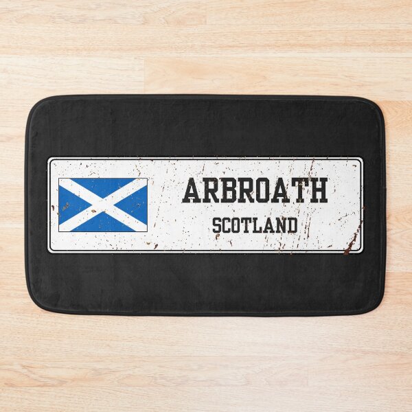 Item preview, Arbroath Scotland Vintage Street Sign Rusted Metal Plate designed and sold by jeshands.