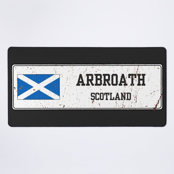 Item preview, Arbroath Scotland Vintage Street Sign Rusted Metal Plate designed and sold by jeshands.