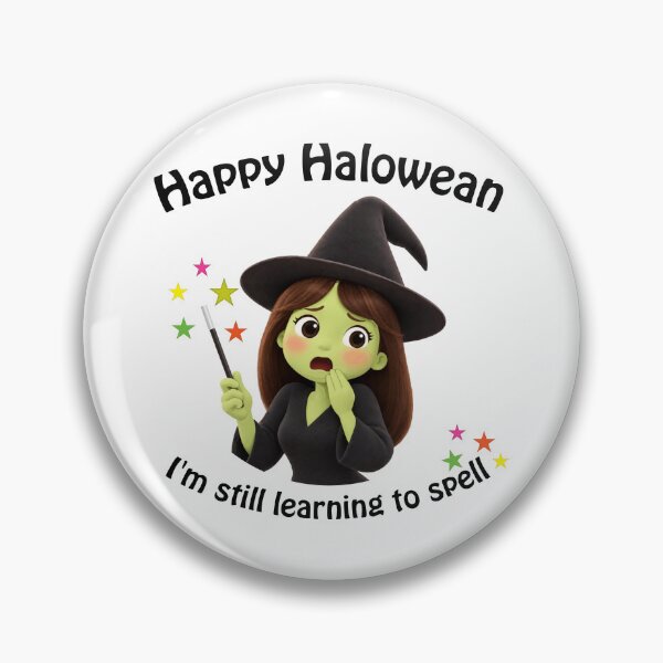 Artikelvorschau, Halloween-Hexe lernt buchstabieren entworfen und verkauft von ChimaGraphics.