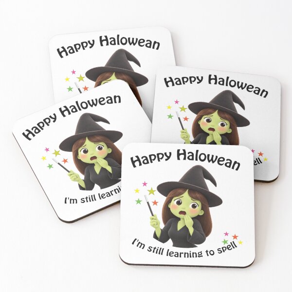 Item preview, Halloween witch learning to spell designed and sold by ChimaGraphics.