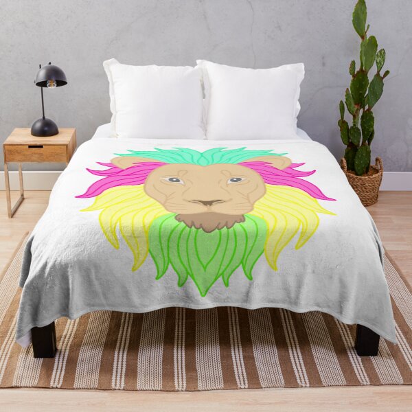 Item preview, Colorful Rainbow Lion – Vibrant Animal Portrait designed and sold by muhammadkhafidh.