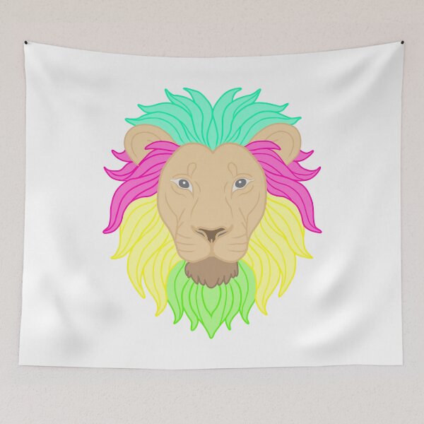 Item preview, Colorful Rainbow Lion – Vibrant Animal Portrait designed and sold by muhammadkhafidh.