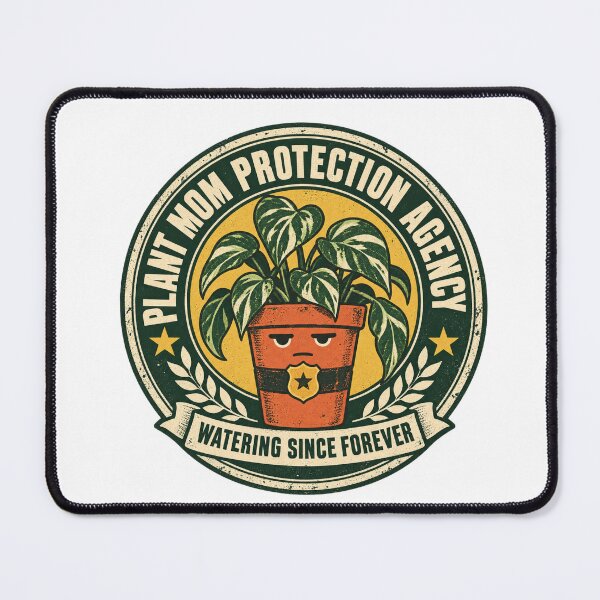 Item preview, Plant Mom Protection Agency Parody Logo Tee designed and sold by Inkworksbyshery.