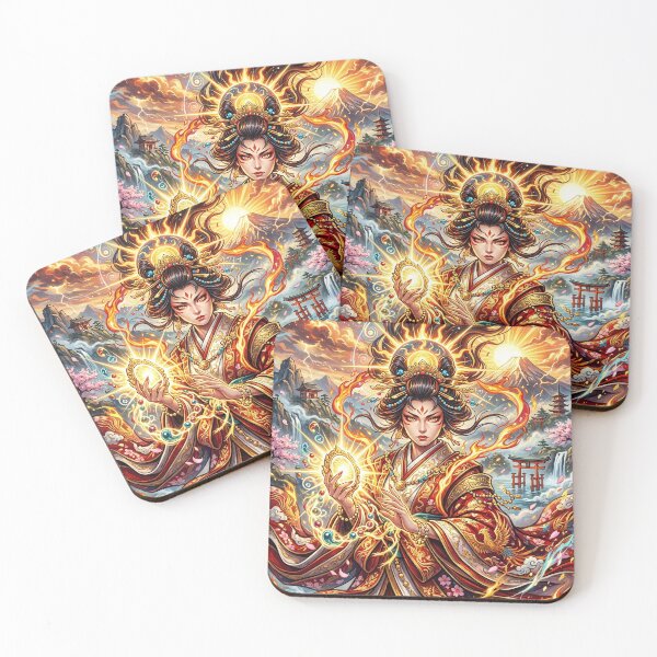 Item preview, Amaterasu Japanese Sun Goddess | Fantasy Art designed and sold by Artsy Universe.