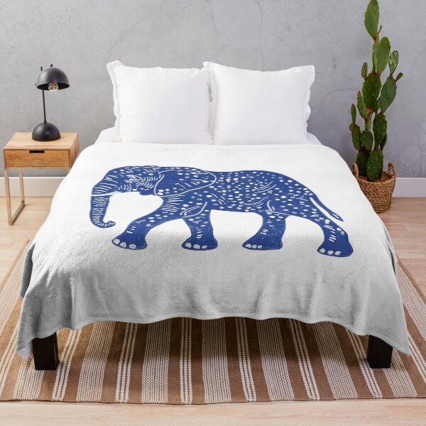 Item preview, Blue Polka Dot Elephant Illustration designed and sold by cynthiasholma.