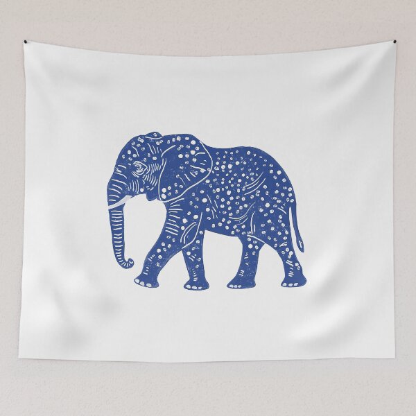 Item preview, Blue Polka Dot Elephant Illustration designed and sold by cynthiasholma.