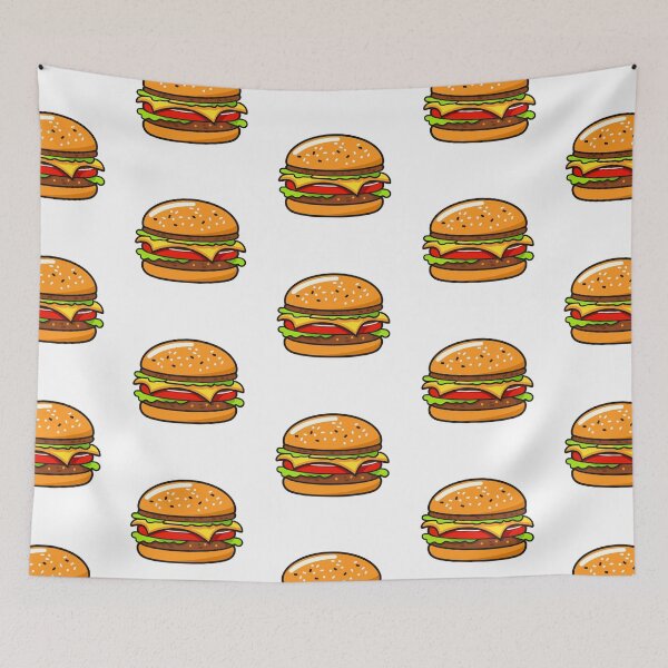 Item preview, Cute Burger Food Illustration  designed and sold by LunaVales.
