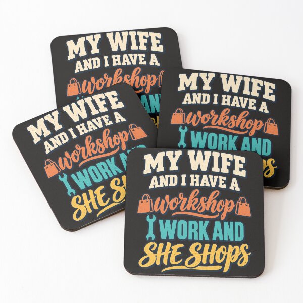 Item preview, My Wife And I Have A Workshop I Work And She Shops Funny Vintage Graphic designed and sold by DYALEEZ-XCR.