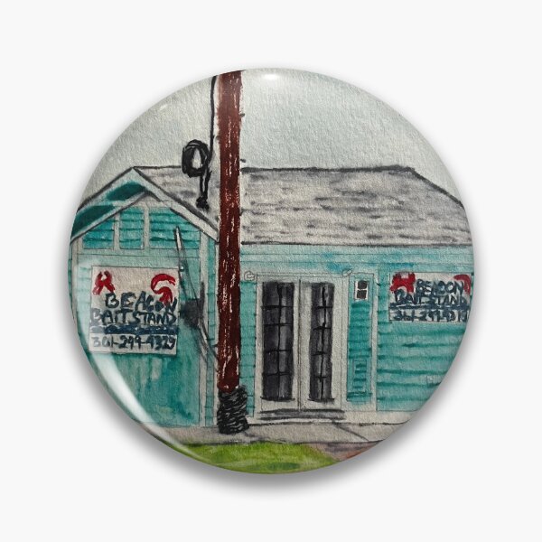 Item preview, Beach Bait Stand Watercolor designed and sold by BirdandaBrush.