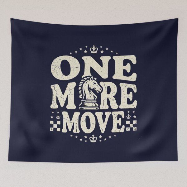 Item preview, One More Move – Funny Retro Chess Player Vintage Design designed and sold by RajDeals.