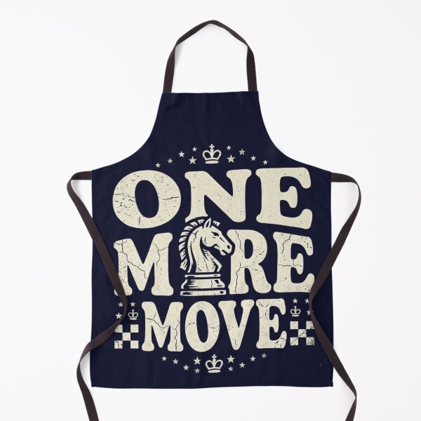 Item preview, One More Move – Funny Retro Chess Player Vintage Design designed and sold by RajDeals.
