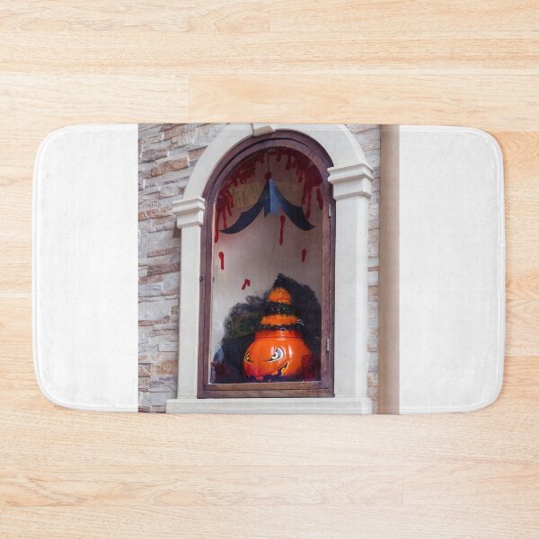 Item preview, Halloween Pumpkin Display in Arched Window With Red Drips and Festive Garland Decoration designed and sold by Nmallia.