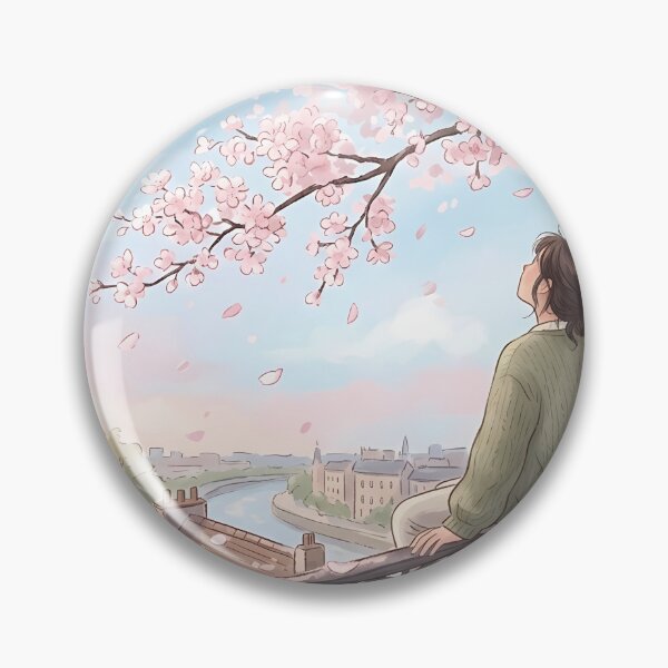 Item preview, Paris Cherry Blossom Balcony designed and sold by RkskArt.