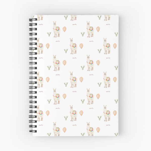 Item preview, Cute Watercolor Llama with Hot Air Balloon White Nursery Pattern designed and sold by svitlaarty.
