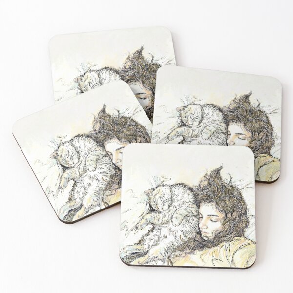Item preview, Cat, woman, animals, tenderness, designed and sold by citravisuel.