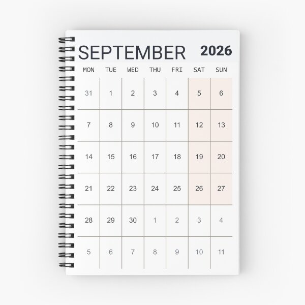 Item preview, September 2026 English Clean Scandinavian Monthly Desk Calendar Minimal Neutral Organiser (Compatible with 2037 and 2043). designed and sold by IuriiVlasenko.