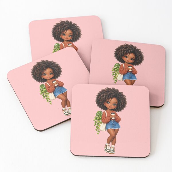 Item preview, Cozy Black Girl Plant Mom Coffee Aesthetic designed and sold by taogiauco.