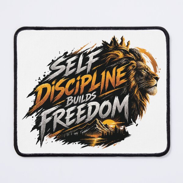 Item preview, Self Discipline Builds Freedom – Lion Motivation designed and sold by MeGasis.