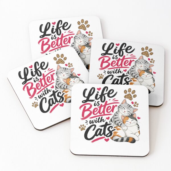 Item preview, Life is better with cats designed and sold by Tiny-Love ⭐⭐⭐⭐⭐.