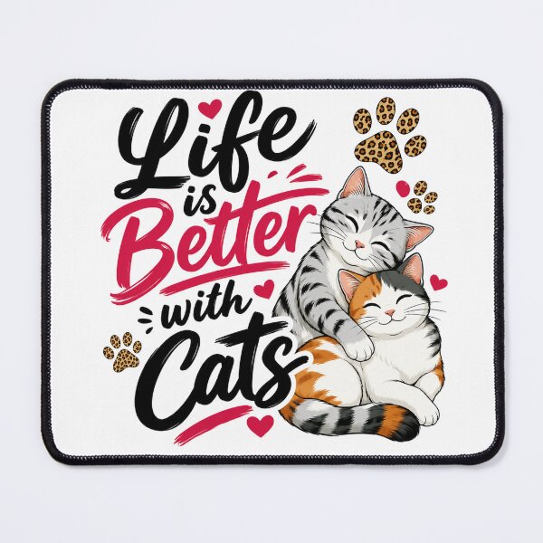 Item preview, Life is better with cats designed and sold by Tiny-Love ⭐⭐⭐⭐⭐.