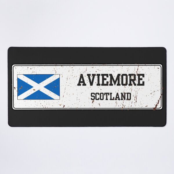 Item preview, Aviemore Scotland Vintage Street Sign Rusted Metal Plate designed and sold by jeshands.