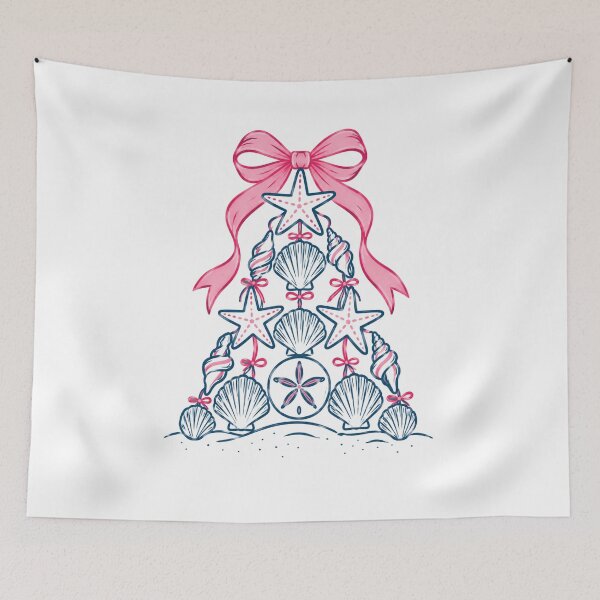 Item preview, Preppy Coastal Christmas Tree designed and sold by CampAndCoast.