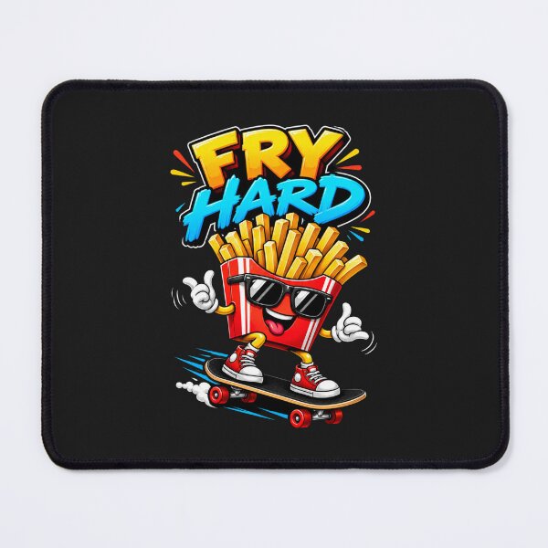 Item preview, Fry Hard – Funny French Fries Skateboarder Design designed and sold by CraigDesignWork.