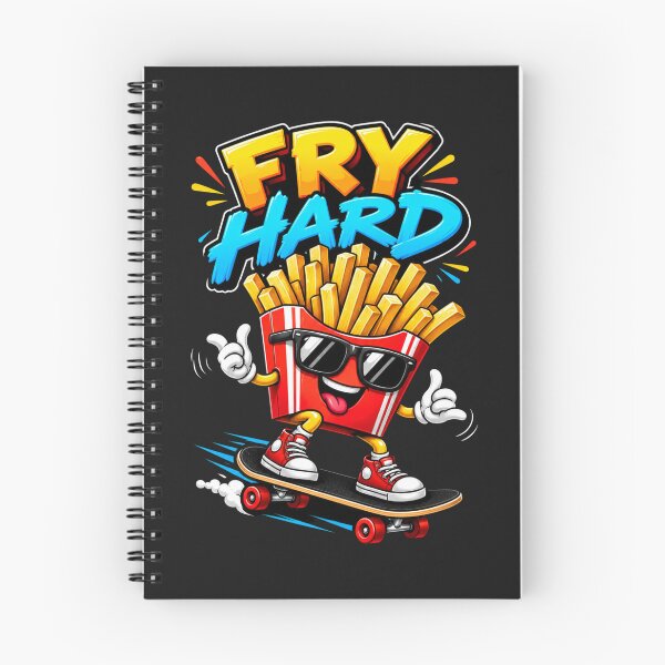 Item preview, Fry Hard – Funny French Fries Skateboarder Design designed and sold by CraigDesignWork.