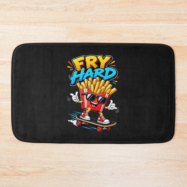 Item preview, Fry Hard – Funny French Fries Skateboarder Design designed and sold by CraigDesignWork.