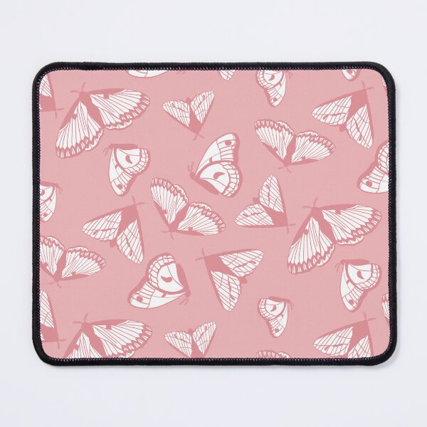 Item preview, White on Pink Tonal Moth Wing Pattern designed and sold by Flora-and-Fable.