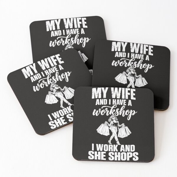 Item preview, My Wife And I Have A Workshop I Work And She Shops Vintage Funny Pun designed and sold by DYALEEZ-XCR.