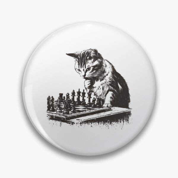 Item preview, Cat Playing Chess designed and sold by reliew-atsica.