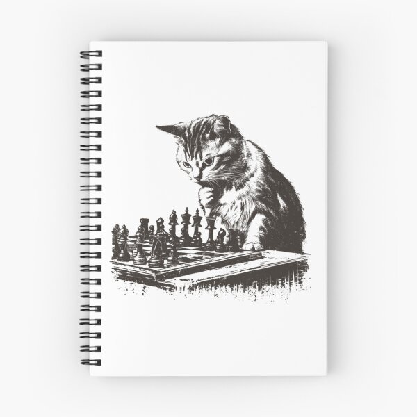 Item preview, Cat Playing Chess designed and sold by reliew-atsica.