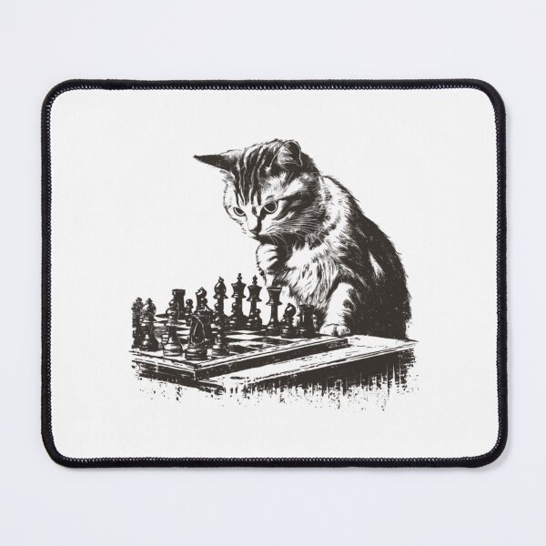 Item preview, Cat Playing Chess designed and sold by reliew-atsica.