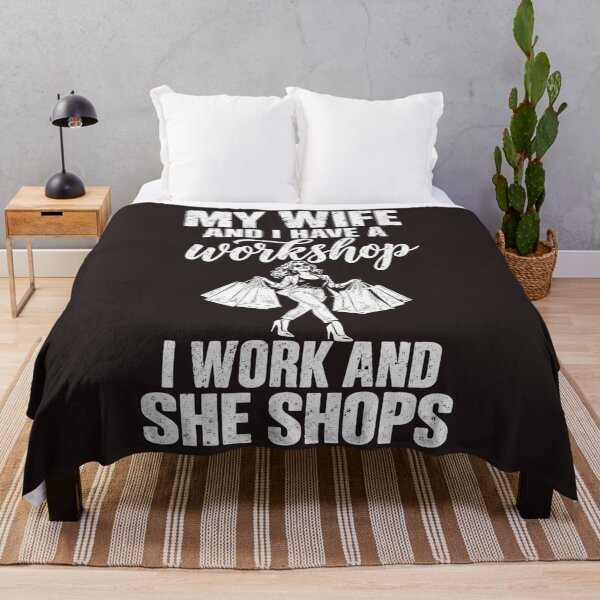 Item preview, My Wife And I Have A Workshop I Work And She Shops Vintage Funny Pun designed and sold by DYALEEZ-XCR.