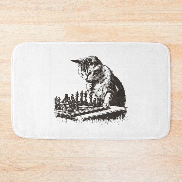Item preview, Cat Playing Chess designed and sold by reliew-atsica.