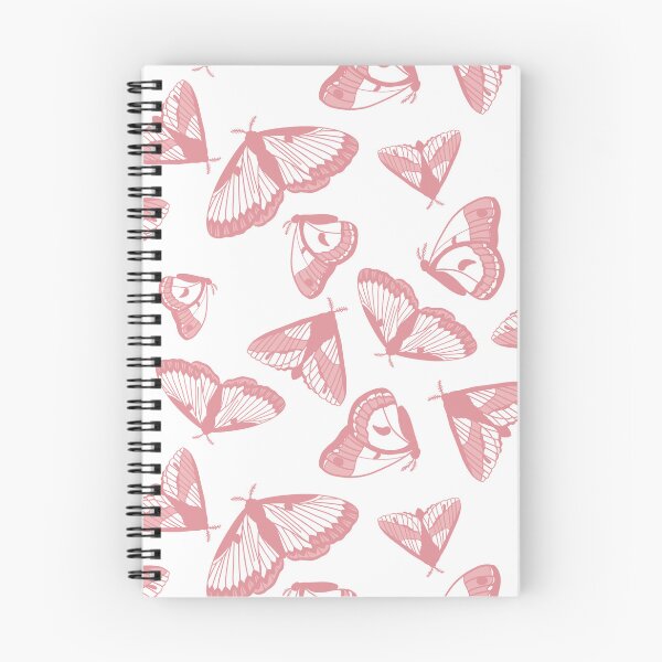 Item preview, Pink on White Tonal Moth Wing Pattern designed and sold by Flora-and-Fable.