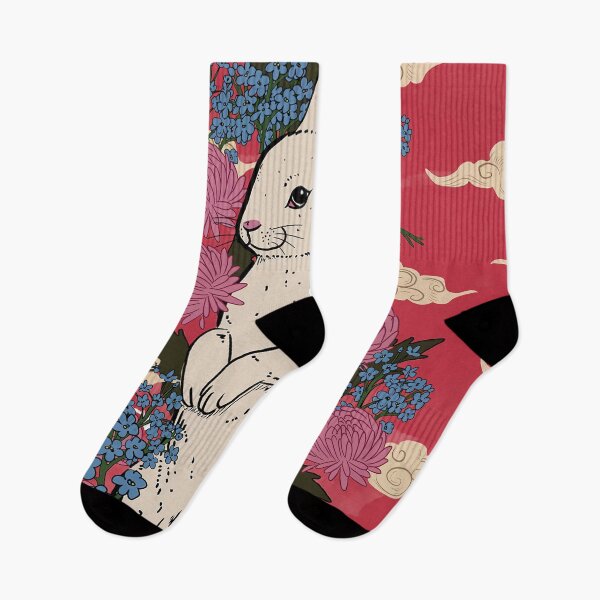 Item preview, Lucky Rabbit Japanese Floral designed and sold by cynthiasholma.