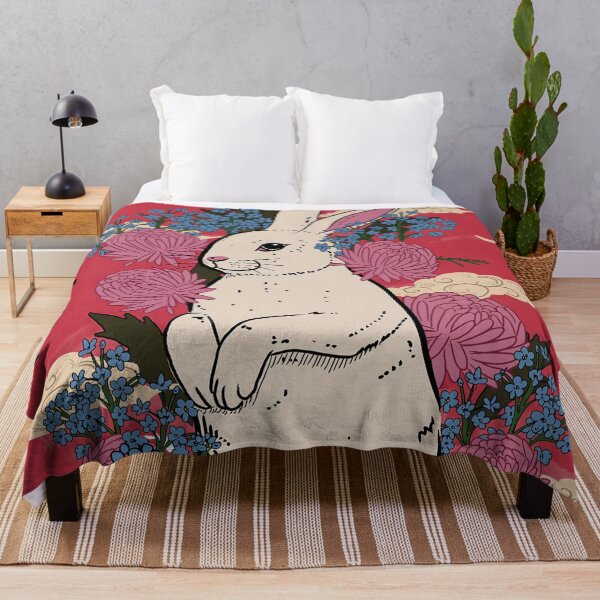 Item preview, Lucky Rabbit Japanese Floral designed and sold by cynthiasholma.