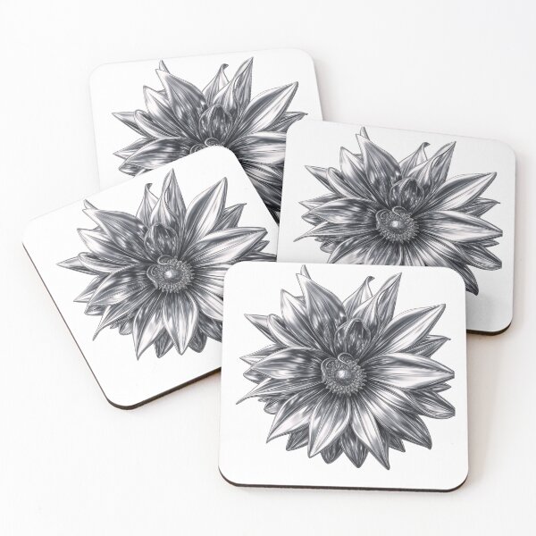 Item preview, Gothic Dahlia Dark Botanical Flower Vintage Engraving Art designed and sold by QuietLinesH.