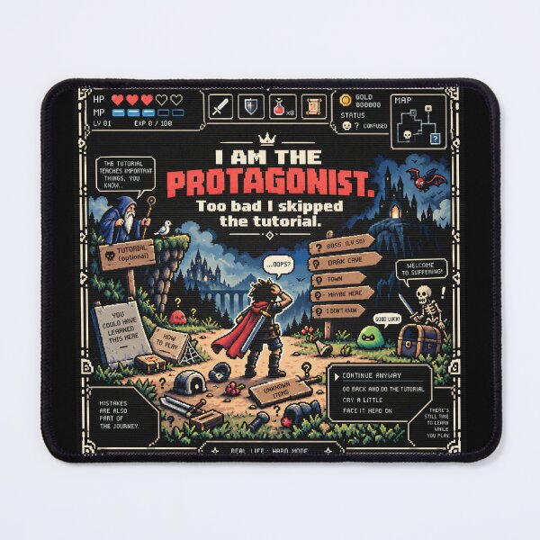Item preview, I Am the Protagonist designed and sold by Lo-Fi Delusions.