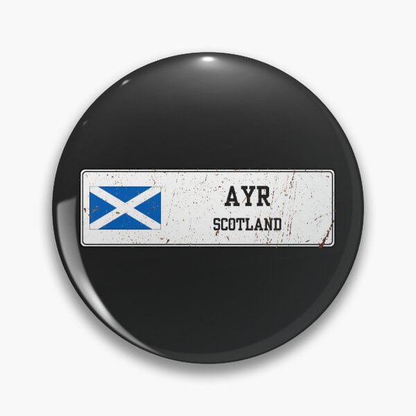 Item preview, Ayr Scotland Vintage Street Sign Rusted Metal Plate designed and sold by jeshands.