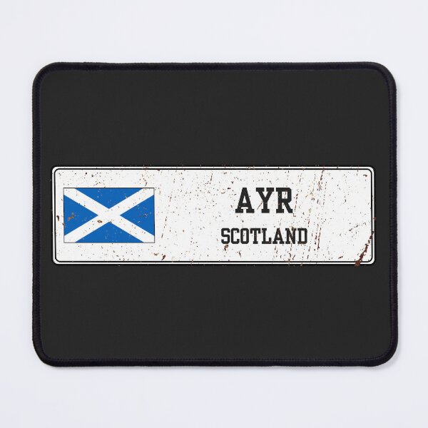 Item preview, Ayr Scotland Vintage Street Sign Rusted Metal Plate designed and sold by jeshands.