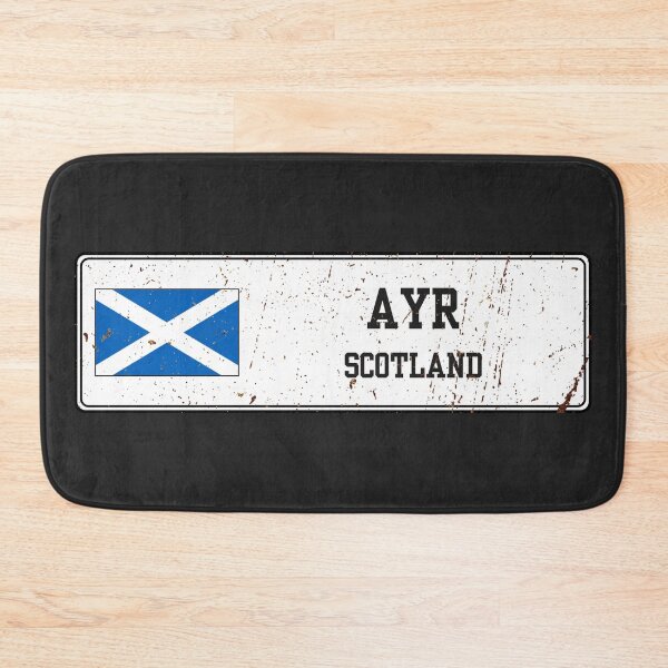 Item preview, Ayr Scotland Vintage Street Sign Rusted Metal Plate designed and sold by jeshands.
