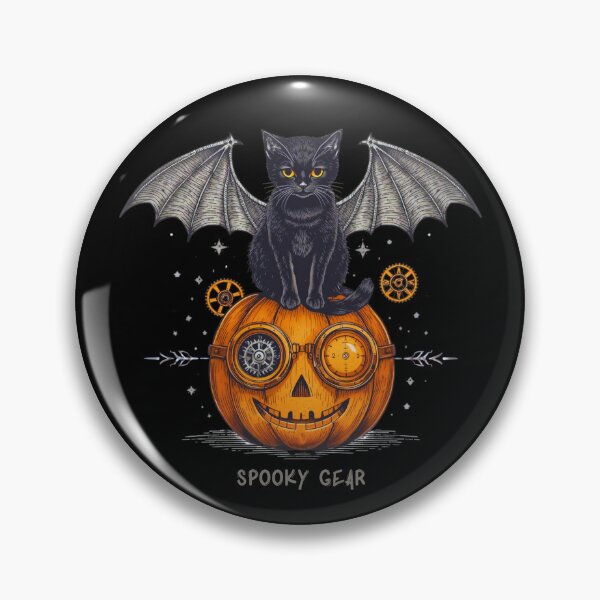 Item preview, Steampunk Halloween Cat with Bat Wings designed and sold by LixysTempo.