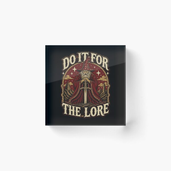 Item preview, Do It For The Lore Wizard - 80s Dark Fantasy Wizardcore Shirt designed and sold by Dice_Goblin_Studio.