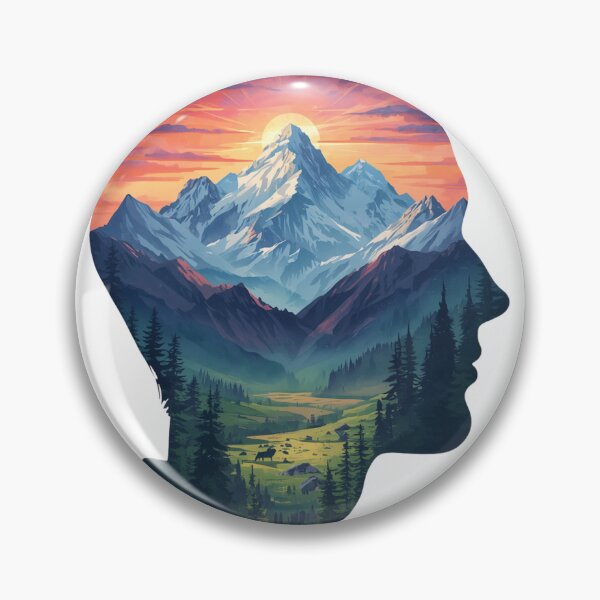 Item preview, Mountains in My Mind designed and sold by catcurio.
