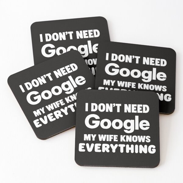 Item preview, I Don't Need Google My Wife Knows Everything Funny Husband designed and sold by DYALEEZ-XCR.