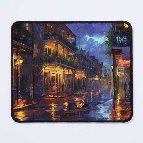 Item preview, Rainy French Quarter – New Orleans Night Art designed and sold by GSizzle1.