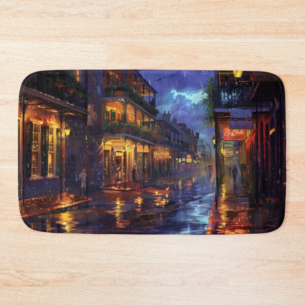 Item preview, Rainy French Quarter – New Orleans Night Art designed and sold by GSizzle1.